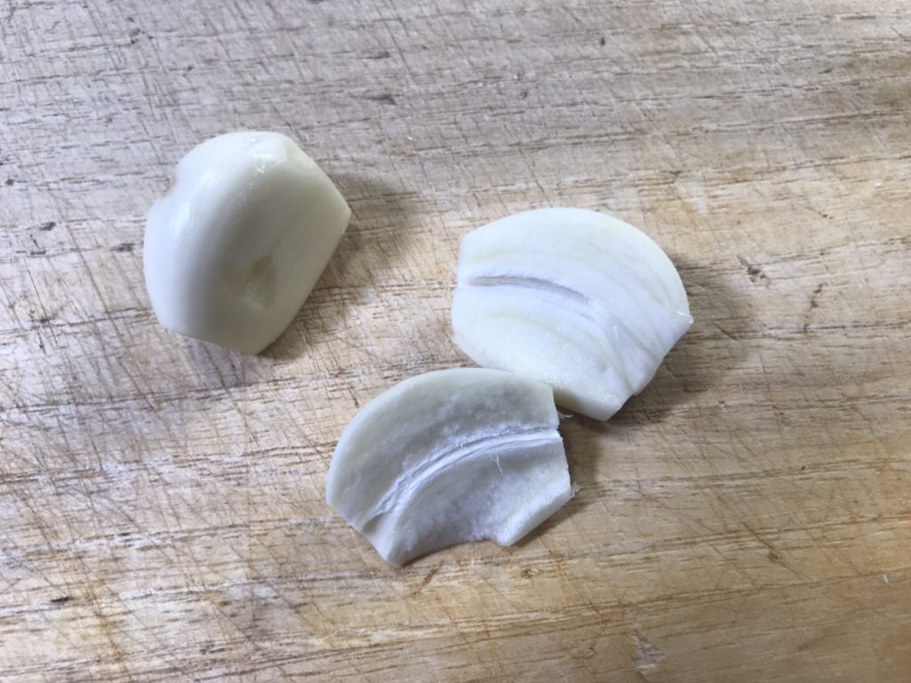 ニンニクのカット